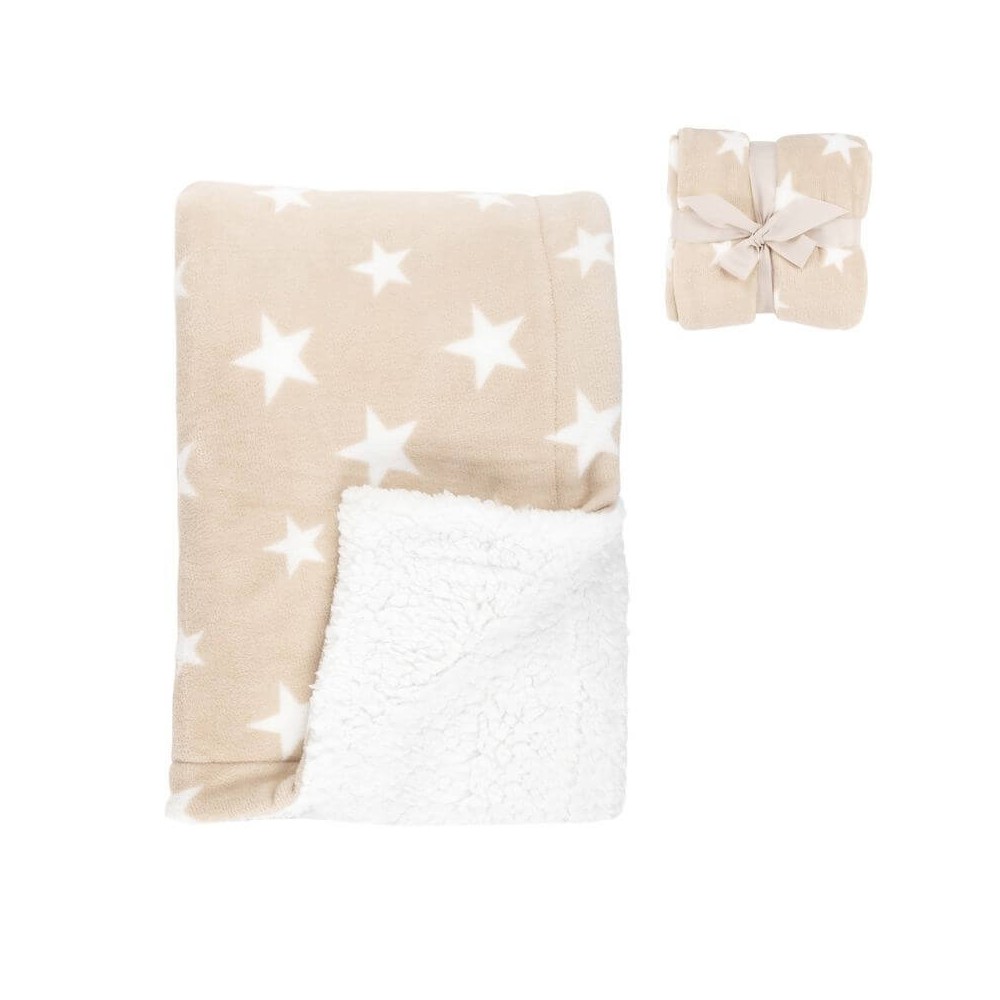 Manta sofá microfibra estrella color rosado | Happyideas